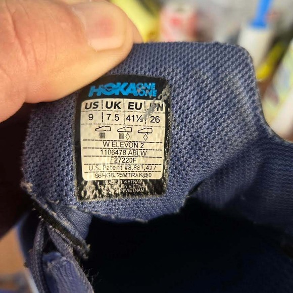 Hoka One One Elevon 2 Women 9 Blue Peach Running Shoes ProFly Trainers 1106478 - Picture 9 of 9